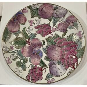 TOYO 10” plate Purple Plum Design Fruit